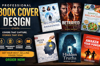design professional book cover or ebook cover paperback and hardcover