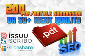 pdf submission SEO backlinks on top 200 sharing sites