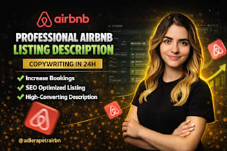 professional copywriting  airbnb listing description in 24h