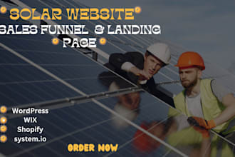design solar website, landing page and generate leads for your solar business