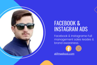 set up 2 facebook and instagram ads for leads and promotion