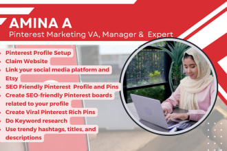 be your VA, expert and manager in pinterest marketing