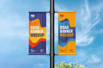 design yard sign, feather flag,  lawn sign and outdoor banner