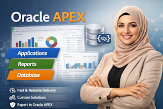 build oracle apex applications with reports and database