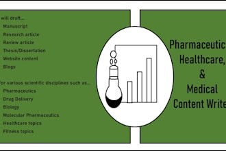 draft research review article content blog on pharma medical biology topic