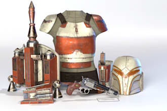 design and 3d model sci fi weapons and gadgets