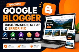 create, customize and fix blogger blogspot website
