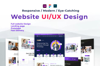 do a modern website in psd, adobe xd,figma design