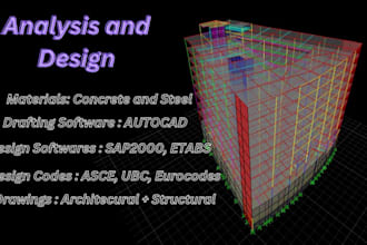 design complex wooden, steel and concrete structure for you