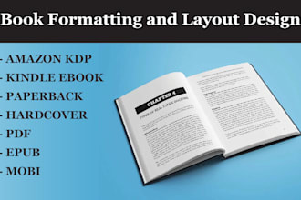 do book formatting and layout design for amazon KDP