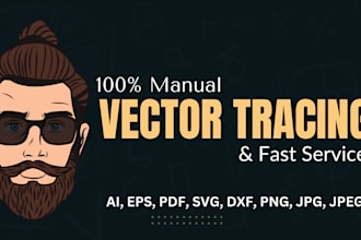 do vector tracing, raster to vector service, illustration