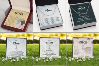make shine on, jewelry and custome message card