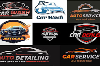 auto detailing, automotive, autocare, auto paint, dealership and car wash logo