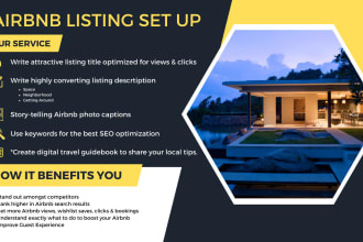 setup, write, optimize highly converting airbnb listing