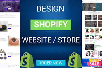 design or redesign shopify website or one product shopify store