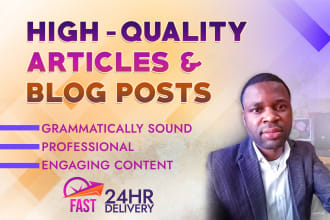 write high quality articles and blog posts