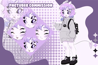 design a pngtuber illustration or vtuber for your streaming