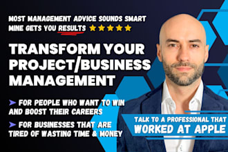 help and coach in project management and people management