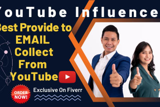 find real estate, fitness, sport, podcast, micro any youtube influencer research