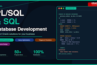 develop oracle sql and plsql database solutions