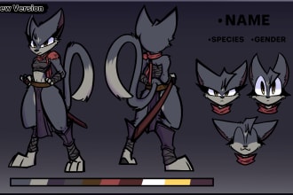 create a ref sheet of your furry
