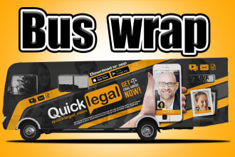 design bus wrap food truck, trailer wrap, van wrap semi wrap