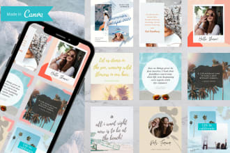 create a canva instagram story template for a beautiful feed