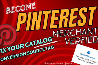 setup pinterest catalog, tag and get a pin merchant verified