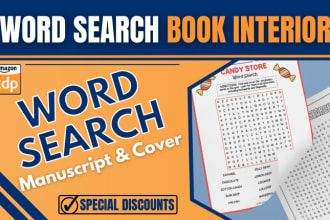 create your KDP word search book pages and cover