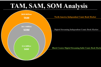 estimate market size, tam, sam, provide financial forecast or model