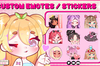 create cute custom emotes, stickers and sub badges for you