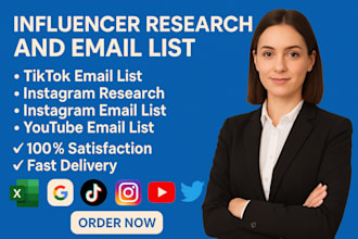 find youtube instagram and tiktok influencer leads