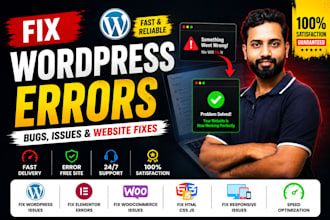 fix wordpress errors bugs and website issues fast