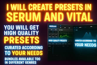create high quality serum and vital presets