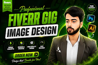 design attractive fiverr thumbnail and gig image in few hours
