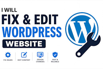 fix and edit wordpress website