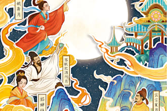 provide different styles of commercial illustrations