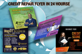 design modern credit repair, tax flyer, credit score, instagram post