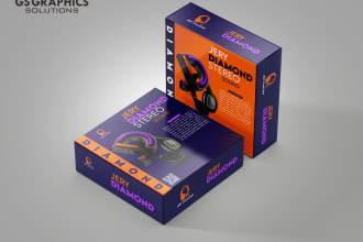 do beautiful product earphones and earbuds  packaging design
