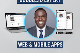 build bubble io web app and convert to android ios mobile app