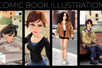 draw cartoon comics, comic book and comic book illustration