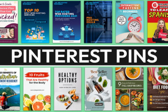 design high quality, eye catchy pinterest pins