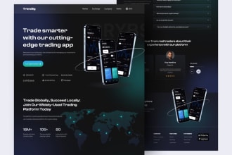 make modern blockchain or nft custom website template