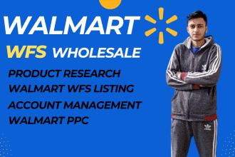 do walmart wfs wholesale product research, listing, ppc from legit distributors