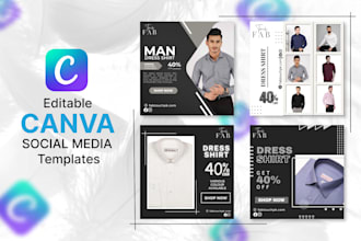 design editable canva template for your social media posts