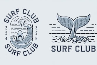 design a logo for your brand inspired by surf summer