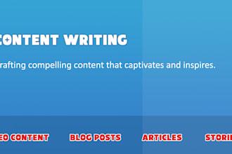 write seo blog posts and web articles