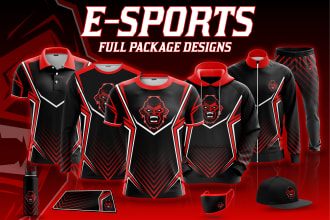 create a professional esports jersey apparel design