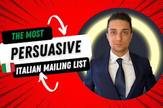 write a persuasive copy for mailing list in italian