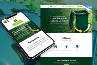 design a high converting junk removal website with booking and SEO